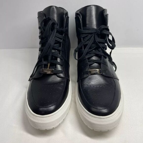 Foundation Footwear Fashion Faux Leather Lace Up Black US 13 - Picture 8 of 8
